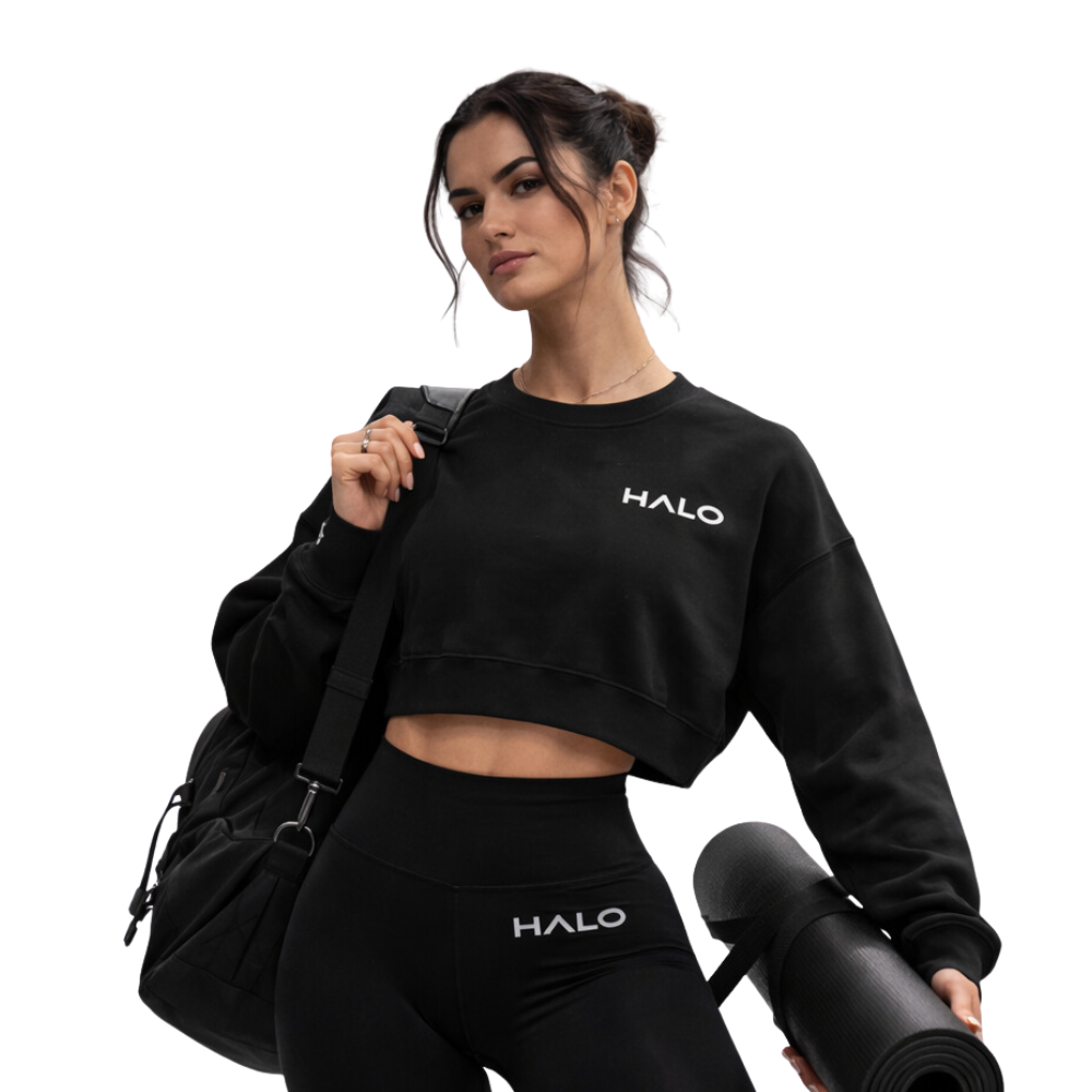 HALO CROPPED CREWNECK